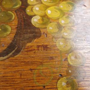 Beistelltisch Tischchen Weintisch Weintrauben Gemälde Klapptisch Bild 4