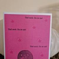 Babykarte / süße Robbe / Sterne / pink / Grußkarte / Geburt / Baby Bild 4