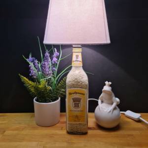 Strothmann Korn Bottle Lamp 0,7 l - Flaschenlampe - Handmade UNIKAT Bild 4