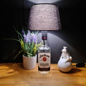 Jim Beam Flaschenlampe,  Bottle Lamp 0,7 l - Handmade UNIKAT Upcycling Bild 1
