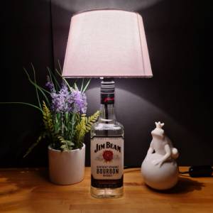 Jim Beam Flaschenlampe,  Bottle Lamp 0,7 l - Handmade UNIKAT Upcycling Bild 4