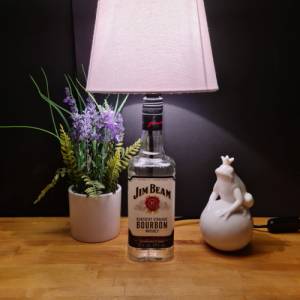 Jim Beam Flaschenlampe,  Bottle Lamp 0,7 l - Handmade UNIKAT Upcycling Bild 5