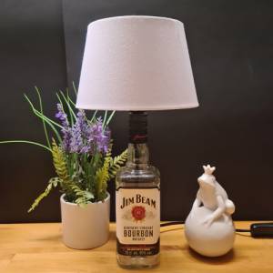 Jim Beam Flaschenlampe,  Bottle Lamp 0,7 l - Handmade UNIKAT Upcycling Bild 6