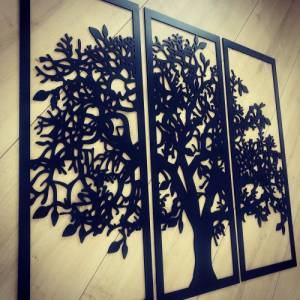 Wandbild 3-teilig „The trees“, Lebensbaum, Wandbild, Wallart, Wanddekor Bild 1