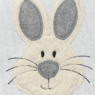 Hase Hasi Hasen Häschen Hasenboy Applikation Patch zum Annähen Aufbügeln für Schultüte & co. 