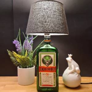 Jägermeister Flaschenlampe, BottleLamp 0,7 l - Handmade UNIKAT Upcycling Bild 2