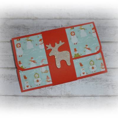 Karte für eine Gutscheinkarte oder Geldschein(e), Geschenkidee zu Weihnachten oder Nikolaus, Handmade