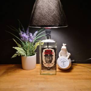 BARON SAMEDI Spiced 0,7L  Flaschenlampe, Bottle Lamp - Handmade UNIKAT Upcycling Bild 2
