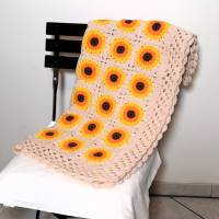Sunflower Kinderdecke, gehäkelte Decke, 100% Baumwolle (8/8) Bild 2