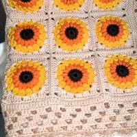 Sunflower Kinderdecke, gehäkelte Decke, 100% Baumwolle (8/8) Bild 4