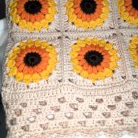 Sunflower Kinderdecke, gehäkelte Decke, 100% Baumwolle (8/8) Bild 5