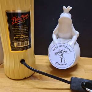 Hula Hoop Eierlikör - Flaschenlampe, Bottle Lamp 0,7 l - Handmade UNIKAT Upcycling Bild 5