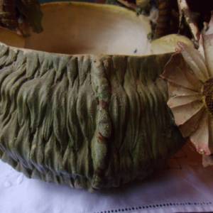 Antiker Keramikkorb Rarität Keramik Korb Vögel Schale Pflanzkorb Cottage Landhaus Bild 4