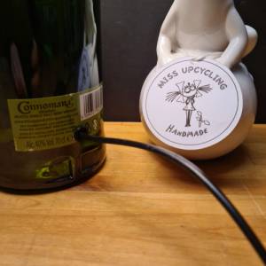 Connemara Peated Single Malt Irish Whiskey Flaschenlampe, Bottle Lamp 0,7 l - Handmade UNIKAT Upcycling Bild 5