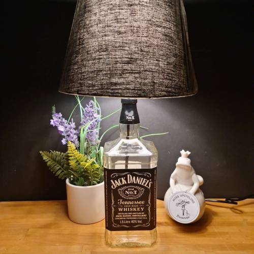 Jack Daniels 1,5 L Flaschenlampe, Bottle Lamp - Handmade UNIKAT Upcycling