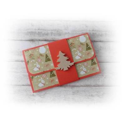 Karte für eine Gutscheinkarte oder Geldschein(e), Geschenkidee zu Weihnachten oder Nikolaus, Handmade
