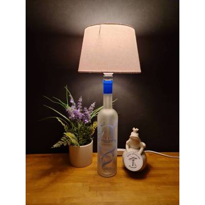 French Grain Vodka Flaschenlampe, Bottle Lamp 0,7 l - Handmade UNIKAT Upcycling