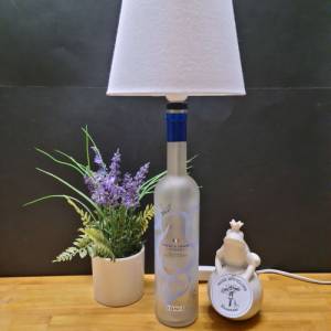French Grain Vodka Flaschenlampe, Bottle Lamp 0,7 l - Handmade UNIKAT Upcycling Bild 5