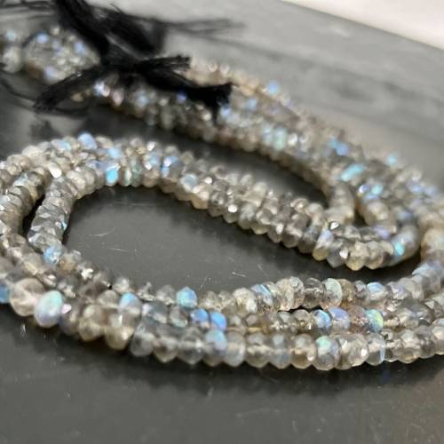 Labradorit Strang, Knöpfe, facettiert - S18