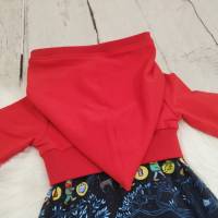 Kleid mit Raffung, Laternenkinder rot, Gr. 74-122 Bild 6