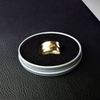 Ring aus 925 Silber und 585 Gold besetzt mit Diamanten Meditations-Ring oder Spiele-Ring Bild 5