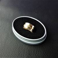 Ring aus 925 Silber und 585 Gold besetzt mit Diamanten Meditations-Ring oder Spiele-Ring Bild 6