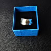 Ring aus 925 Silber und 585 Gold besetzt mit Diamanten Meditations-Ring oder Spiele-Ring Bild 9