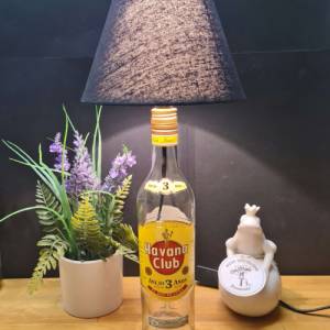 HAVANA Club Anejo 3 Jahre - Flaschenlampe, Bottle Lamp 0,7 l - Upcycling Made in Germany Bild 1