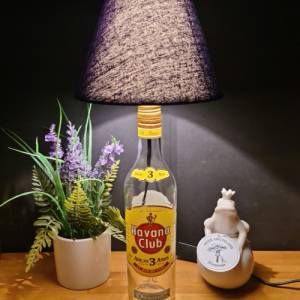 HAVANA Club Anejo 3 Jahre - Flaschenlampe, Bottle Lamp 0,7 l - Upcycling Made in Germany Bild 2