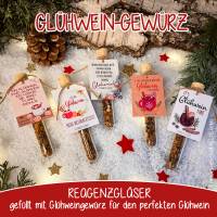 Glühwein-Gewürz im Reagenzglas, Glühwein, Weihnachtsgeschenk, Wichtelgeschenk, kleine Aufmerksamkeit, Punsch Bild 1
