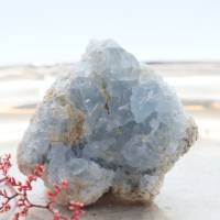 Celestit Cluster Rohstein Geode, blau Rohstein, Mineralien Kristall, Heilstein Bild 1