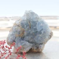 Celestit Cluster Rohstein Geode, blau Rohstein, Mineralien Kristall, Heilstein Bild 5
