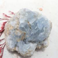 Celestit Cluster Rohstein Geode, blau Rohstein, Mineralien Kristall, Heilstein Bild 6