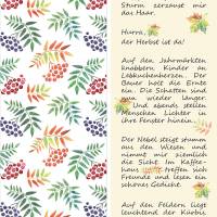 10 Lesezeichen Herbstfarben, 5 Motive sortiert, Buchzeichen passend zur Herbstzeit mit Herbst-Gedicht Bild 1