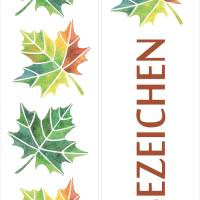 10 Lesezeichen Herbstfarben, 5 Motive sortiert, Buchzeichen passend zur Herbstzeit mit Herbst-Gedicht Bild 2