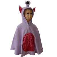 alien flieder halloween fasching kostüm cape poncho für kleinkinder Bild 1