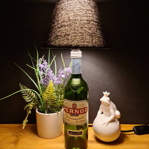 Pernod Bottle Lamp 0,7 l - Flaschenlampe - Handmade UNIKAT