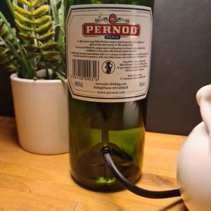 Pernod Bottle Lamp 0,7 l - Flaschenlampe - Handmade UNIKAT Bild 4