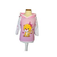 Handmade Hoodie kleine Löwin in verschiedenen Größen - Kapuzenpullover für Mädchen Bild 1