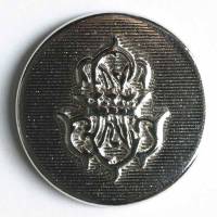 Metallknopf Öse silbern Wappen 20 mm Bild 1