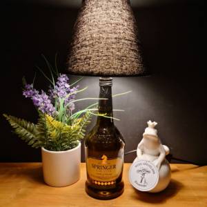 Springer Urvater Flaschenlampe, BottleLamp 0,7 l - Handmade UNIKAT Upcycling Bild 1