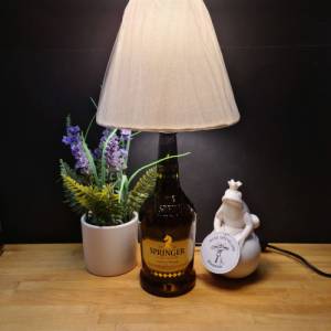 Springer Urvater Flaschenlampe, BottleLamp 0,7 l - Handmade UNIKAT Upcycling Bild 5