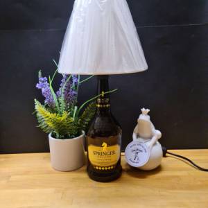 Springer Urvater Flaschenlampe, BottleLamp 0,7 l - Handmade UNIKAT Upcycling Bild 7