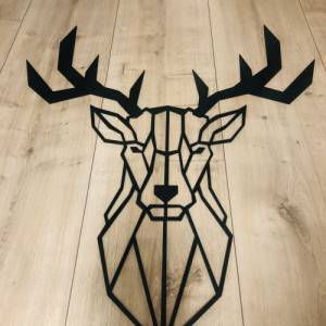 Geometrischer Hirsch Wandbild,geometric deer, wallart, geometric animal, verschiedene Farben Bild 1