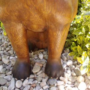 Hund Holzhund Boxer Geschnitzt Türstopper Landhaus Cottage Bild 4