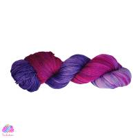 HighTwist, Handgefärbte Socken- und Tuchwolle, 80% Schurwolle (Merino extrafine), 20% Polyamid, Farbe: Pink liebt Lila Bild 2