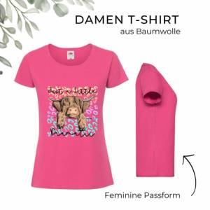T-Shirt Damen- Shirt Damen mit einzigartigen Prints aus Baumwolle ,,Just a Little Dramatic" Bild 1