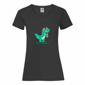 T-Shirt Damen- Shirt Damen mit einzigartigen Prints aus Baumwolle ,,Coffeesaurus" Bild 3