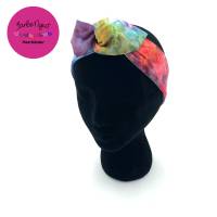 Haarband mit Draht - Batik-Bunt Design Bild 2