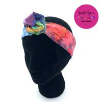 Haarband mit Draht - Batik-Bunt Design Bild 3